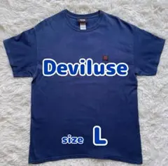 Deviluse グラフィックTシャツ　ネイビー　L
