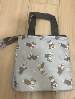 ★新品★ シュナウザー柄 ランチトート 保冷バッグ お弁当バッグ ワンちゃん