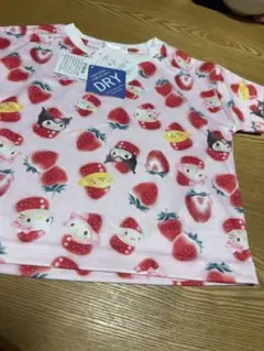 新品　サンリオ　いちごTシャツ　100 吸水速乾