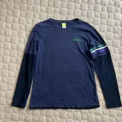 adidas ネイビー 長袖 ロンT 綿100% サイズO
