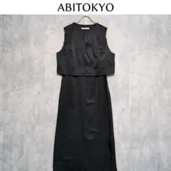 ABITOKYO アビトーキョー【L】キーネックベスト＆キャミソールワンピース