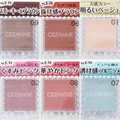 【最終値下げ】CEZANNE シングルカラーアイシャドウ 6点セット