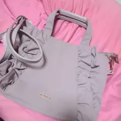 ミッシュマッシュ フリル2wayショルダーバッグ くすみピンク