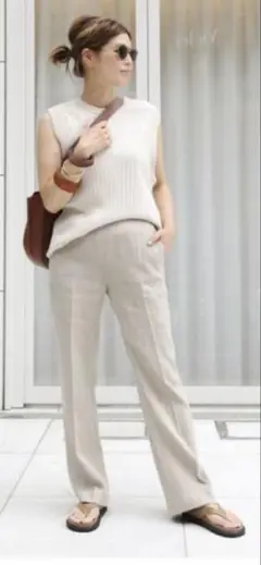 9／1迄お値下げ不可ドゥズイエムクラスLinen Flare パンツ38サイズ