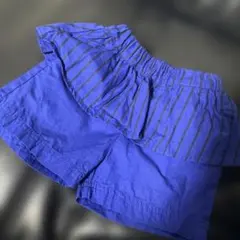 maarook ストライプフリルショートパンツ 80