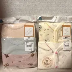 長袖ロンパース 70サイズ 動物柄、無地 5枚セット 綿100% 新品未開封