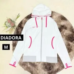 ディアドラ 【M】 ジップアップパーカー ジャージ スポーツウェア 白 無地