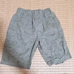 キッズ服　恐竜柄 ハーフパンツ グレー