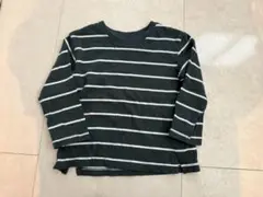 ZARA 長袖Tシャツ　緑　ボーダー　86