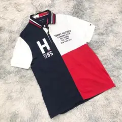 TOMMY HILFIGER 【M】配色切替 ポロシャツ✨クラシックアメリカン