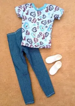 バービー ケン リカちゃんパパ ハートTシャツ 洋服と靴 3点セット