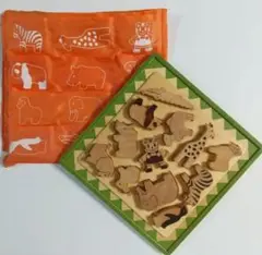 木製動物パズルセット