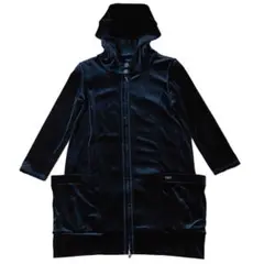 フォクシー 27029 美品 ベロアロングパーカー ジャケット ロゴ フーディ