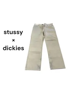 stussy×Dickies ベージュ チノパン フロントポケット付き