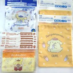 ポムポムプリン 9点セット ポーチ 巾着 アサヒ飲料 CALPIS