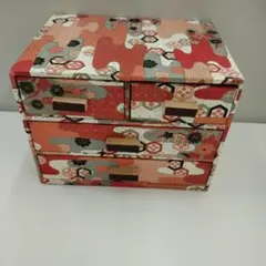 昭和レトロ　小物入れ3段ケース　359