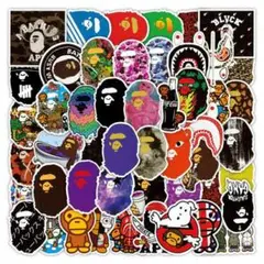 【50枚匿名】ストリート系 防水ステッカースケボーお洒落シールエイプbape