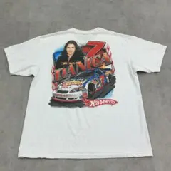 ダニカ・パトリック　女性NASCAR　ドライバー　Tシャツ　古着　ホワイト　XL
