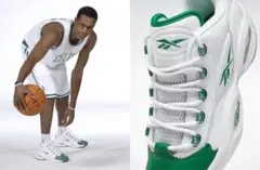 Reebok Question Low ホワイト/グリーン 10.5