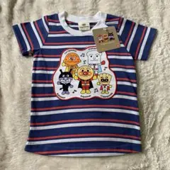 新品未使用　タグ付き　アンパンマン　ボーダー　　 半袖Tシャツ　90サイズ