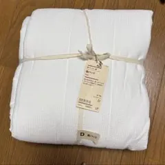 無印良品　綿　サッカー織　敷きパッド　D