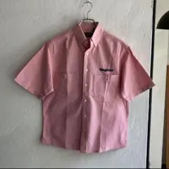 90S LAND'S END オックスフォード 刺繍 ワークシャツ