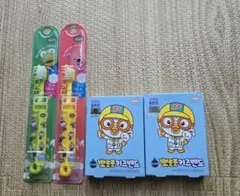 韓国　ポロロ　子供用歯ブラシ&絆創膏セット