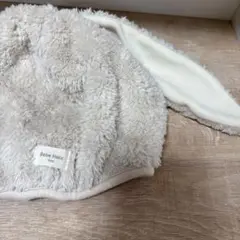 べべホリック　うさぎ　帽子　ふわふわ　もこもこ　ベビー　ベージュ系