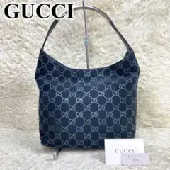 ✨美品✨ GUCCI ワンショルダー GG柄 スウェード シルバー金具 ブラック