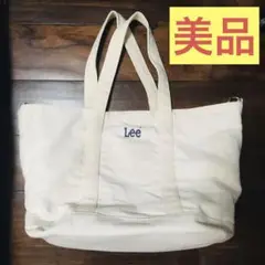 【美品】Lee トートバッグ2WAY ユニセックス キャンバスバッグ ホワイト