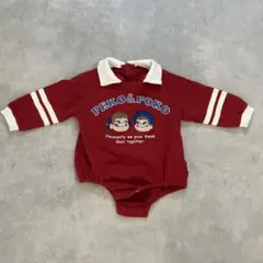 PEKO&POKO 赤色ロンパース 80