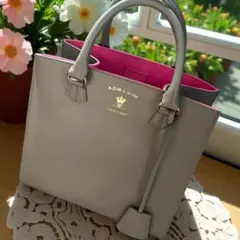 美品✨️ADMJ 2way ハンドバッグ ショルダー グレージュ トート