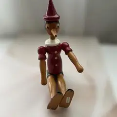 イタリア　木製 ピノキオ 人形 約25cm
