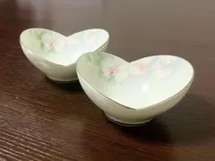 深川製磁胡蝶蘭小鉢２客セット 金縁 和食器