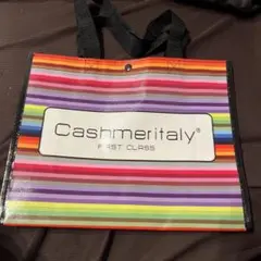Cashmeritaly エコバッグ ストライプ
