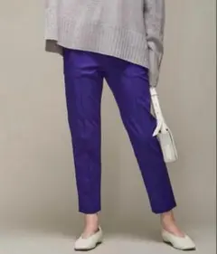 【新品未使用タグ付き】ICB ペンシルパンツストレッチ パープル 洗える