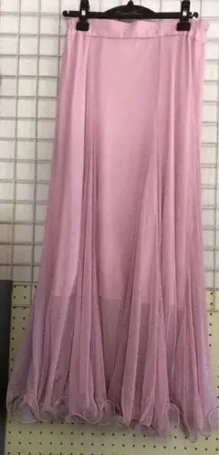 prima ￼ boutique ピンク フレアスカート フリル付き 社交ダンス
