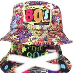 カラフル バケットハット 帽子 80年 ストリート ダンス メンズ レディース