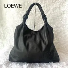 ♡美品♡ ロエベ ハンドバック ステッチデザイン A4可 肩掛可 ブラック