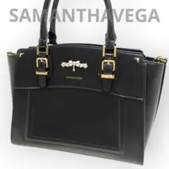 【サマンサベガ】ビジュー ハンドバッグ トートバッグ ショルダー 2way 黒