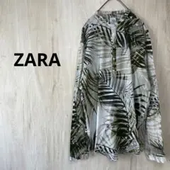 ZARA ノーカラー柄シャツ 20