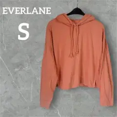 美品♡EVERLANE 【S】エバーレーン クロップド パーカー オレンジ 薄手