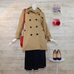 COACH トレンチコート チェック柄ウールライナー付 M ベージュ ほぼ未使用