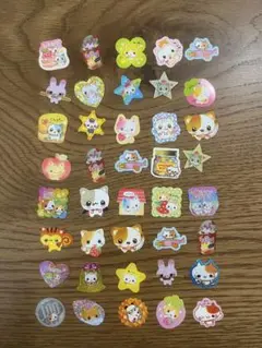 【新品】平成レトロ　フレークシール　ねこ　40枚セット⑭