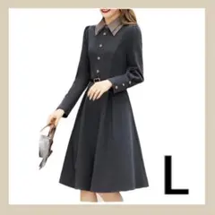 ⭐️新品未使用⭐️ワンピース　レディース シャツワンピース 長袖 レトロ
