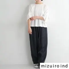 新品　mizuiroind ミズイロインド　ドルマンタックスリーブTシャツ