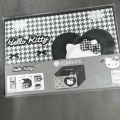 新品♡キティ　千鳥柄　収納ボックス　モノクロ