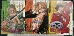 週刊少年ジャンプ55周年記念コレクションシート　サンジ ルフィ　ゾウ　3点セート