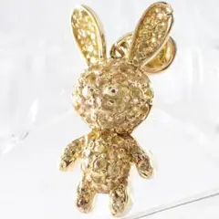 イエローサファイア 0.55ct K18YG パヴェ うさぎ ペンダントトップ