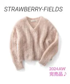 STRAWBERRY-FIELDS レース編みシャギーニット